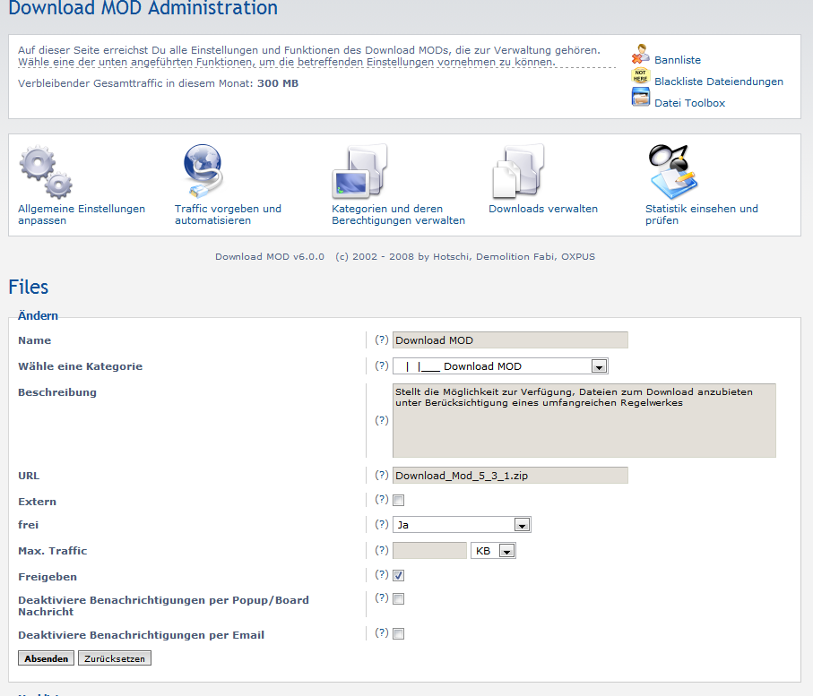 Bearbeitung einer Datei - allgemeiner Teil